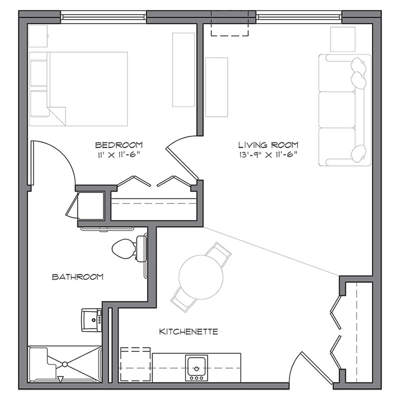 Affordable Senior Housing Juliette, Affordable Housing Apartment Floor Plans