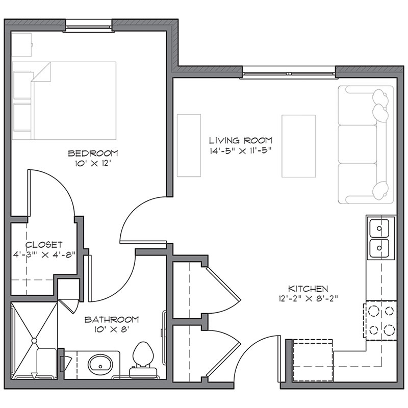 Affordable Senior Housing Juliette, Affordable Housing Apartment Floor Plans
